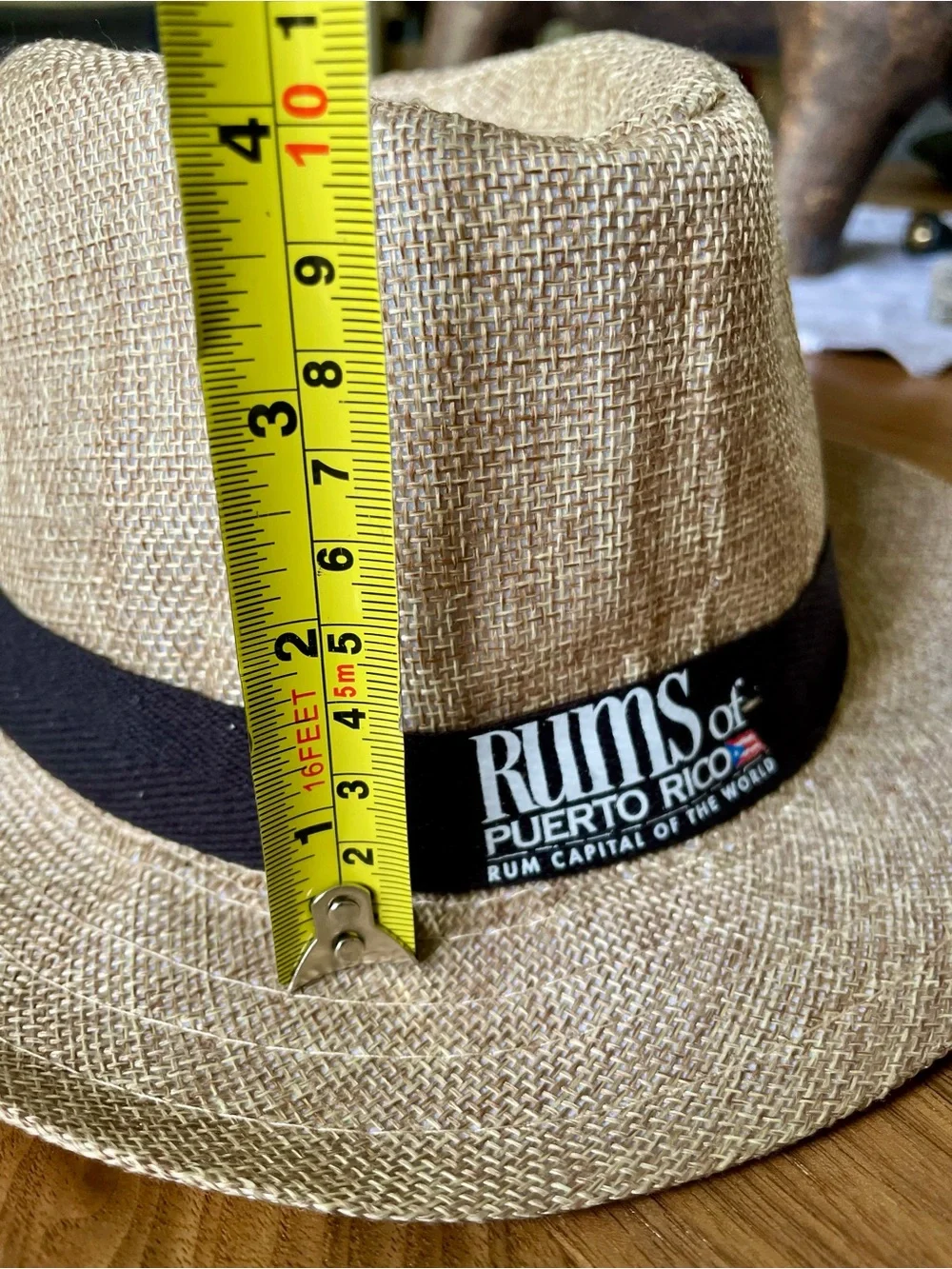 Rums of Puerto Rico Straw Fedora Hat - Natural with Black Band